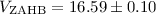 Mathematical equation: $V_{\rm ZAHB} = 16.59 \pm 0.10$
