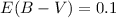 Mathematical equation: $E(B-V) = 0.1$