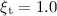 Mathematical equation: $\xi_{\rm t}= 1.0$