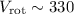 Mathematical equation: $V_{\rm rot}\sim 330$