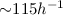Mathematical equation: ${\sim}115 h^{-1}$