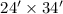 Mathematical equation: $24\arcmin \times 34\arcmin$