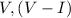 Mathematical equation: $V, (V-I)$