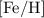 Mathematical equation: ${\rm [Fe/H]}$