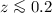 Mathematical equation: $z\la0.2$