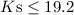 Mathematical equation: $K{\rm s}\leq19.2$