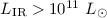 Mathematical equation: $L_{\rm IR} > 10^{11}~L_{\odot}$