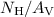 Mathematical equation: $N_{\rm H}/A_{\rm V}$