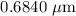 Mathematical equation: $0.6840~\mu {\rm m}$