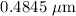 Mathematical equation: $0.4845~\mu {\rm m}$