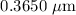 Mathematical equation: $0.3650~\mu {\rm m}$