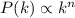 Mathematical equation: $P(k) \propto k^n$
