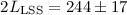 Mathematical equation: $2L_{{\rm LSS}}= 244\pm17$