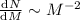 Mathematical equation: $\frac{{\rm d}N}{{\rm d}M} \sim M^{-2}$