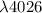 Mathematical equation: $\lambda4026$