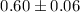 Mathematical equation: $0.60 \pm 0.06$