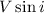 Mathematical equation: $V\sin{i}$