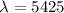 Mathematical equation: $\lambda = 5425$