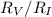 Mathematical equation: ${R_V}/{R_I}$