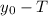 Mathematical equation: $y_0-T$
