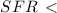 Mathematical equation: $SFR\,<\,$