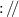 Mathematical equation: $:\!/\!/$