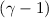 Mathematical equation: $(\gamma-1)$