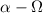 Mathematical equation: $\alpha-\Omega$