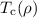 Mathematical equation: $T_{\rm c}(\rho)$