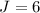 Mathematical equation: $J=6$