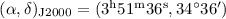 Mathematical equation: $(\alpha,\delta)_{\rm J2000}=(3^\mathrm{h}51^\mathrm{m}36^\mathrm{s}, 34^\circ36\arcmin)$