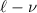 Mathematical equation: $\ell -\nu$