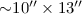 Mathematical equation: ${\sim} 10\arcsec \times 13\arcsec$