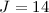 Mathematical equation: $J=14$