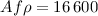 Mathematical equation: $Af{\rho}=16\,600$