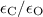 Mathematical equation: $\epsilon_{\rm C}/\epsilon_{\rm O}$