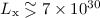 Mathematical equation: ${L_{\rm x}} \sog 7\times10^{30}$