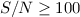 Mathematical equation: $S/N\geq 100$