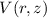 Mathematical equation: $V(r,z)$