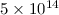 Mathematical equation: $5\times 10^{14}$