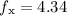 Mathematical equation: $f_{\rm x}= 4.34$