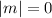 Mathematical equation: $|m|=0$