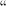 Mathematical equation: $``$