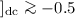 Mathematical equation: $]_{\rm dc}\ga -0.5$