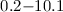 Mathematical equation: $0.2{-}10.1$