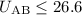 Mathematical equation: $U_{\rm AB}\leq 26.6$