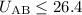 Mathematical equation: $U_{\rm AB}\leq26.4$