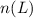 Mathematical equation: $n(L)$