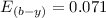 Mathematical equation: $E_{(b-y)} = 0.071$