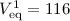 Mathematical equation: $V_{\rm eq}^{\rm 1}=116$